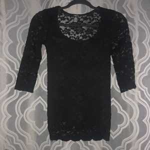 Black lace blouse